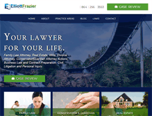 Tablet Screenshot of elliottfrazierlaw.com